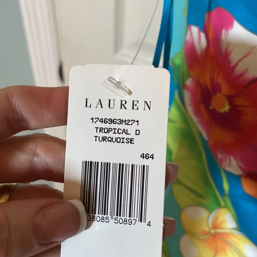 Nwt Ralph Lauren Floral Hibiscus Halter sun Dress - Picture 7 of 9